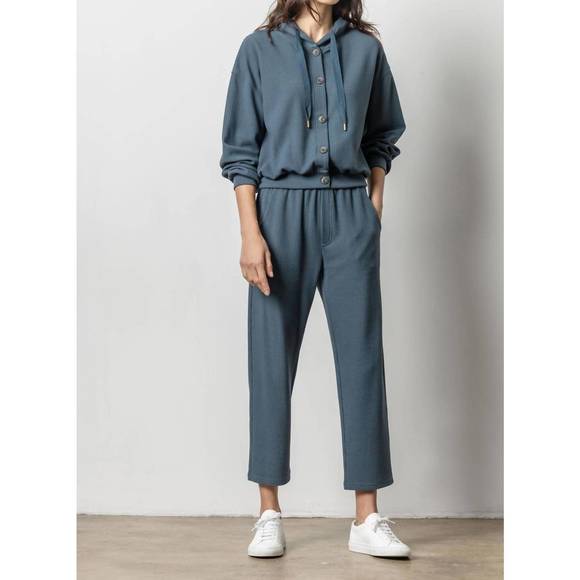 NEW LILLA P straight leg waffle pant in abyss - Picture 3 of 3